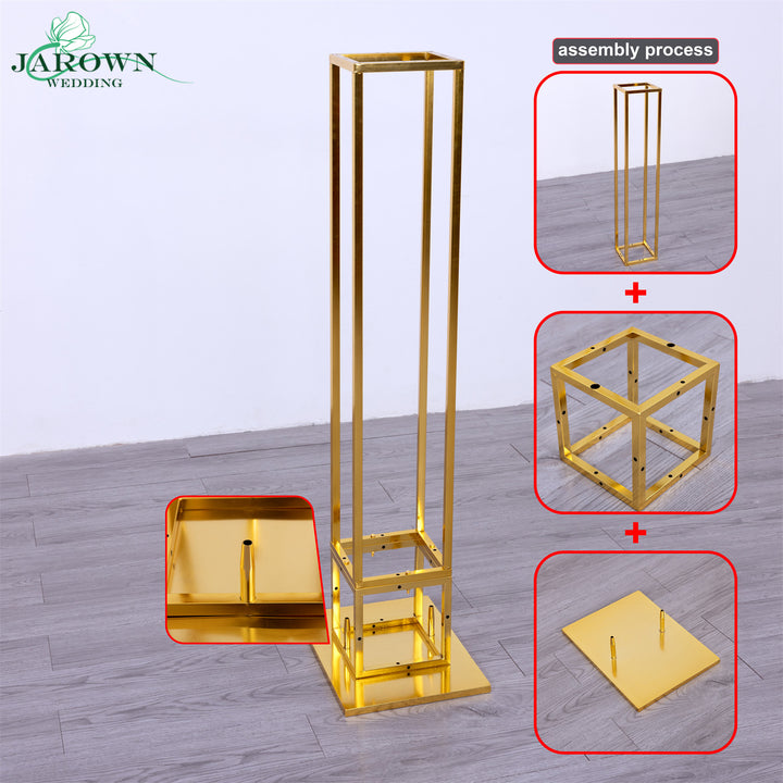 Upgraded Shiny Golden Cuboid Pro Stand(I)