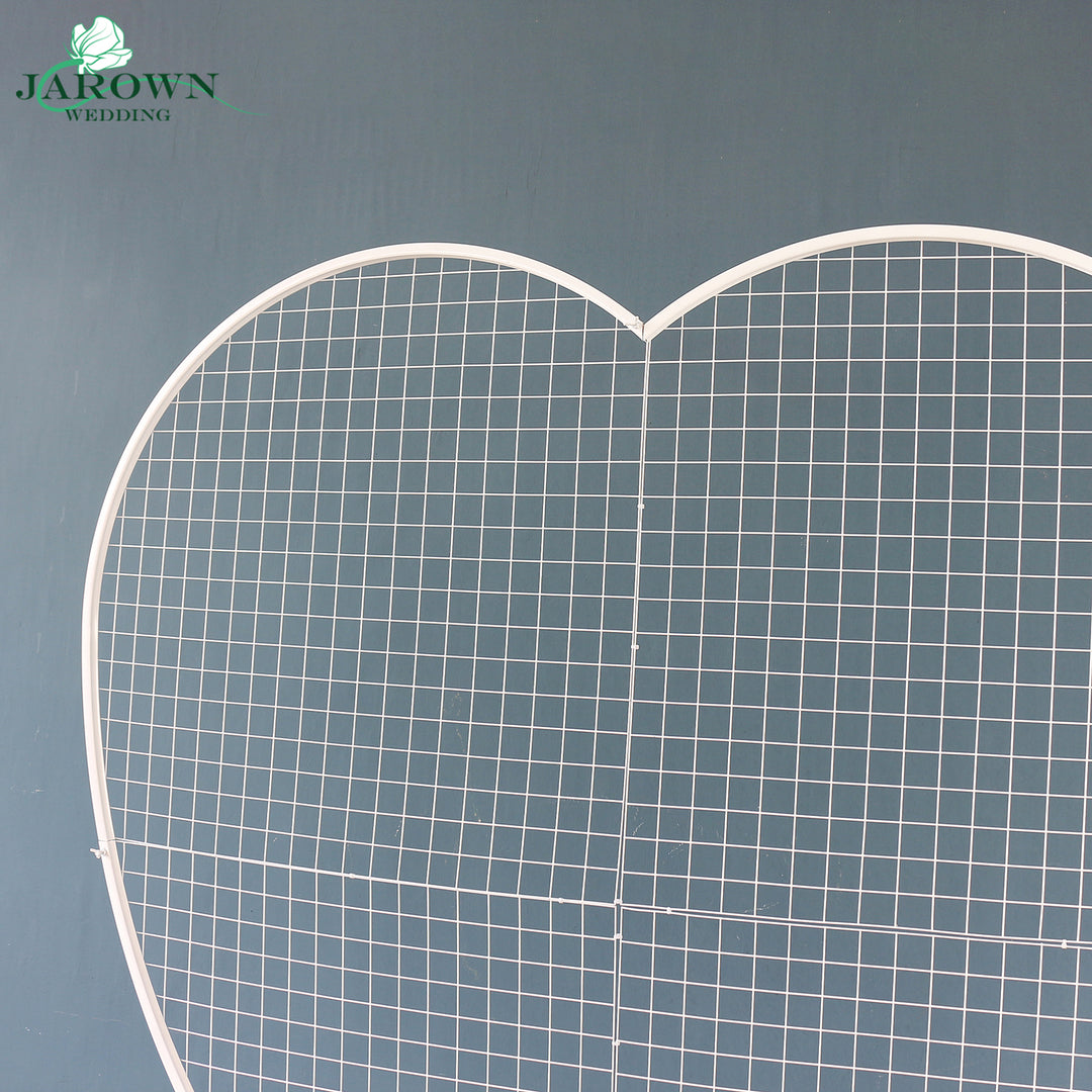 White Paint Heart-Shaped Grid Arch