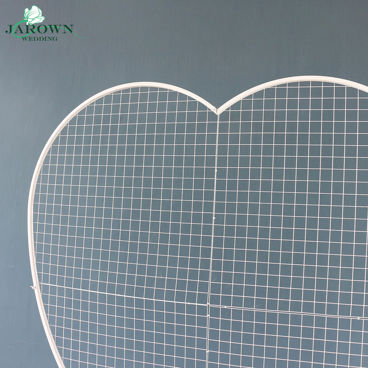 White Paint Heart-Shaped Grid Arch