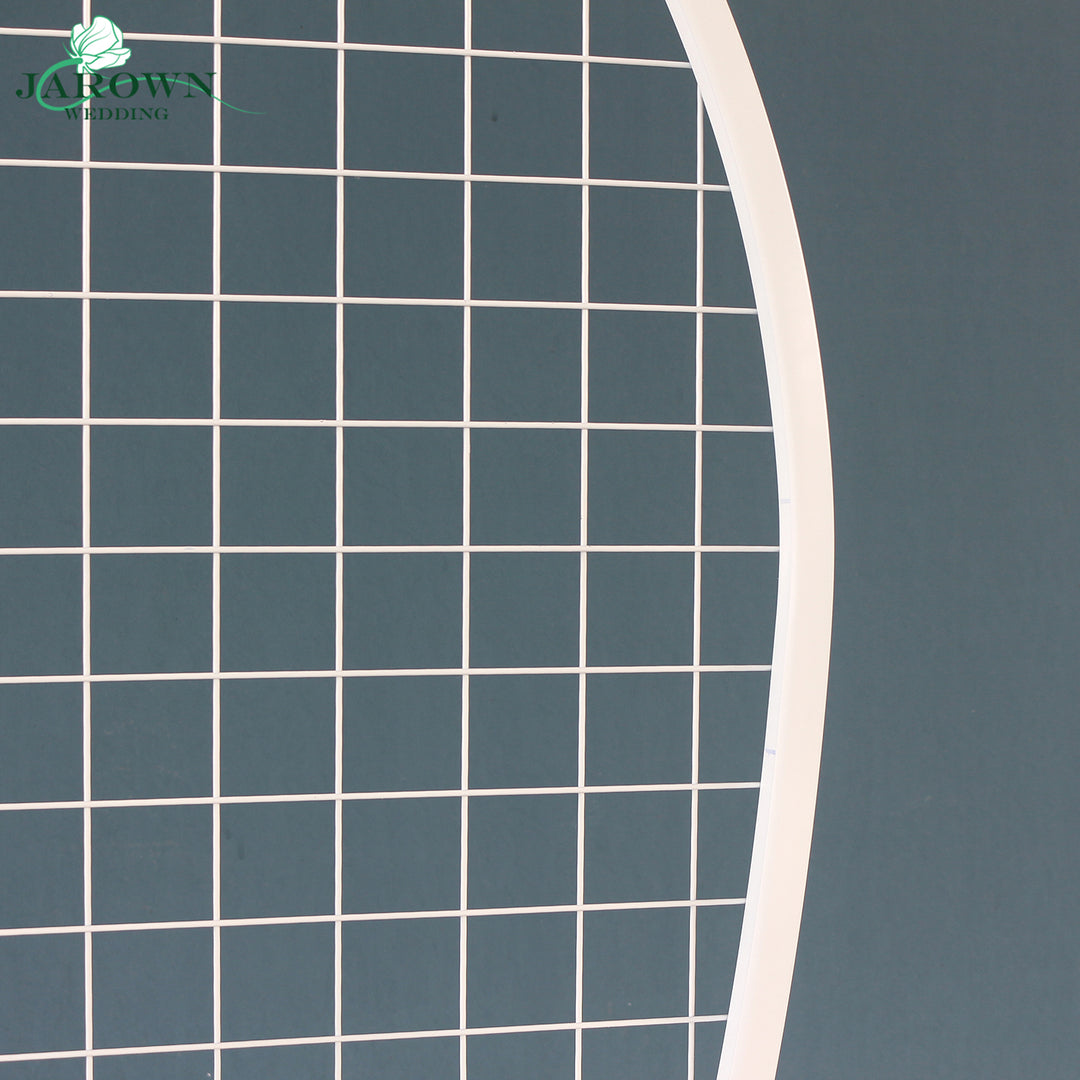 White Paint Heart-Shaped Grid Arch