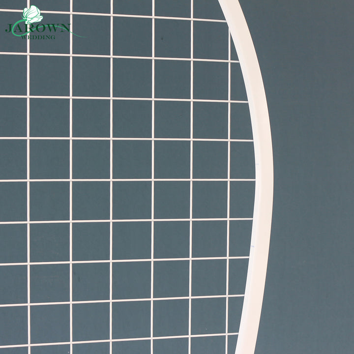 White Paint Heart-Shaped Grid Arch