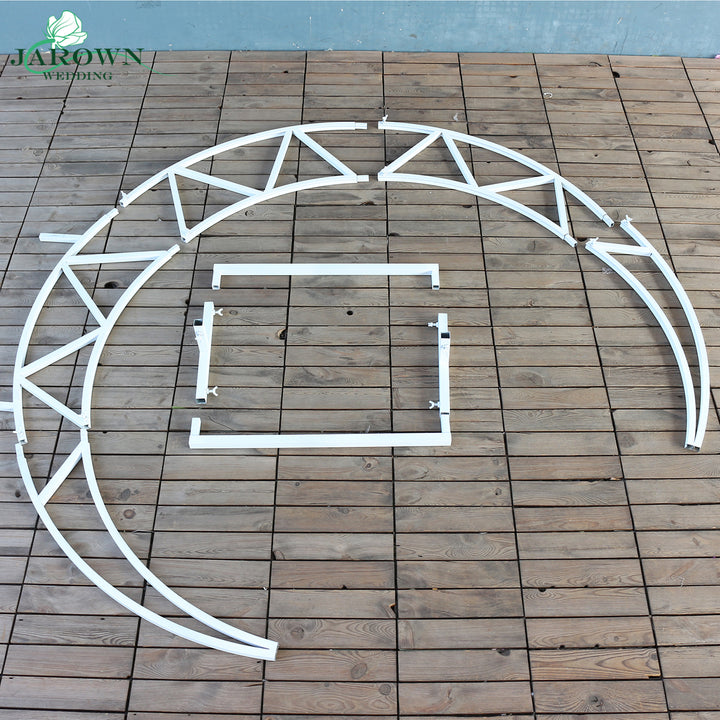 White Paint Moon-Shaped Arch