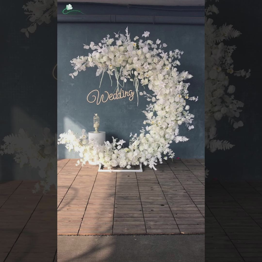 White Paint Moon-Shaped Arch