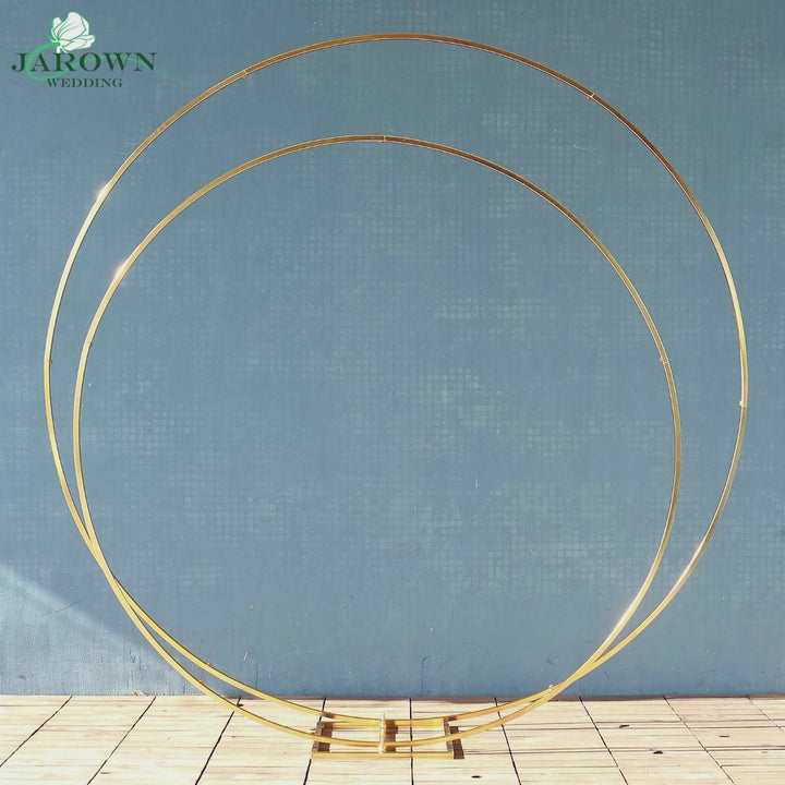 Upgraded Shiny Golden Double Circle Stand