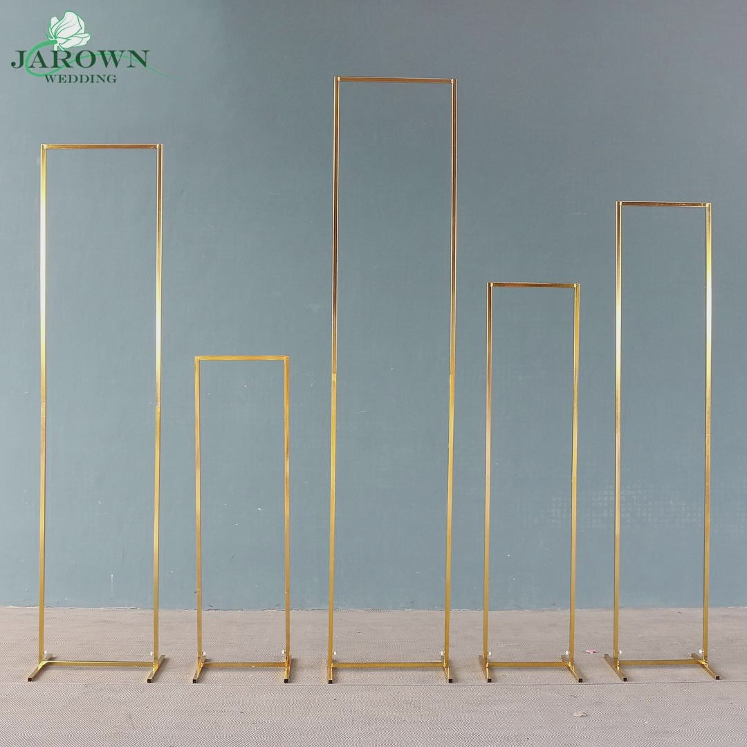 Upgraded Shiny Golden Rectangle Arch Set